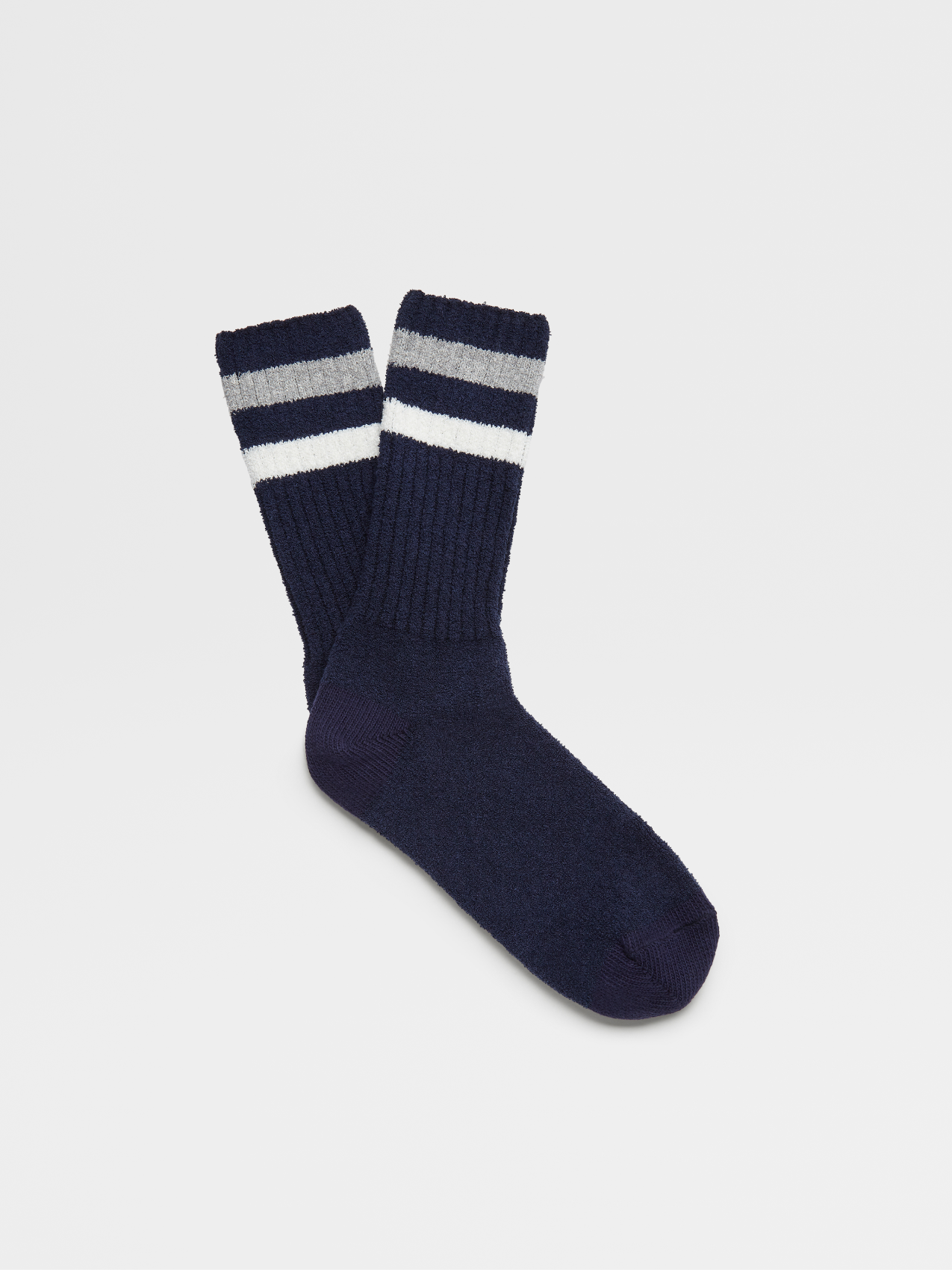 Blue Cotton Blend Socks